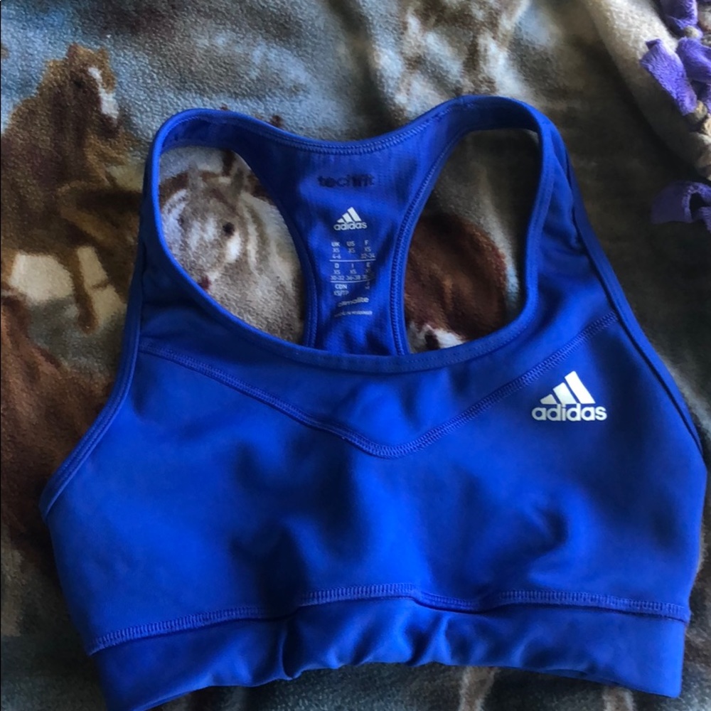 Dark blue Adidas sports bra